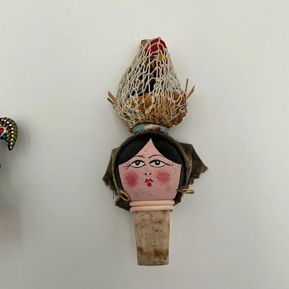 VINTAGE Hand painted Wine Corks Set of 3 - Picture 3 of 6
